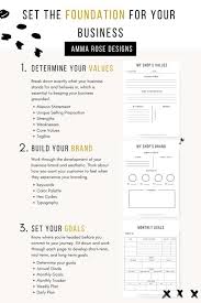 Etsy Shop Planner Business Planner Etsy Seller Planner Small Business Etsy Business Business Printable Business Goals Business Planner Business Checklist Small Business Organization