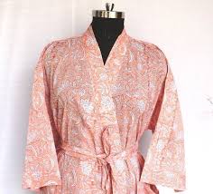 Cotton Kimono Women Wear Body Crossover Bridesmaid Dressing Gown Hand Patch Work Block Print Cotton Bathrobe Indian Robes Dressing Gown Cotton Kimono Bridesmaid Dressing Gowns Women Wear