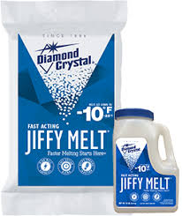 The formulation even includes a fertilizer that will keep your lawn urea: Jiffy Melt Ice Melt Salt Blend Diamond Crystal Salt