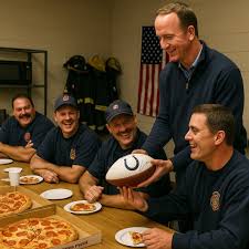 Peyton Manning Showed Up at a Fire Station with Pizza—What He Left Behind Meant Even More They weren't used to visitors. Not unless something was on fire. The crew at Station 12