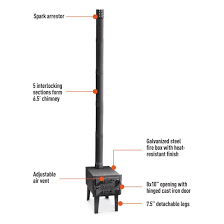 Guide gear outdoor wood stove. Guide Gear Outdoor Wood Stove Portable Wood Stove Outdoor Wood Wood Stove