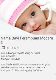 Nama anak perempuan yang artinya penghafal quran. Nama Bayi Perempuan Modern For Android Apk Download