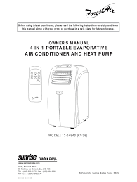 If you have a bit more space to work with, a portable air conditioner can move freely from room to room. Forestair 13 04543 Owner S Manual Pdf Download Manualslib