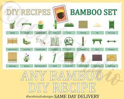 Any Bamboo Diy Recipe Same Day Delivery Animal Crossing Etsy Bamboo Diy Animal Crossing Diy Food Recipes