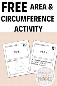 Free Area Circumference Of Circles Scavenger Hunt 7th Grade Math Worksheets 7th Grade Math Math Geometry Activities