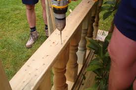 The top of the handrail should be at least 34 inches but not more than 38 inches high. Fitting Decking Balustrades