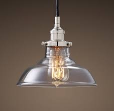 Glass Barn Filament Pendant Polished Nickel Light From Restoration Hardware Idee Lumineuse Plafonnier Luminaire