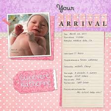 Your Arrival Baby Girl Scrapbook Baby Scrapbook Scrapbooking Layouts Baby