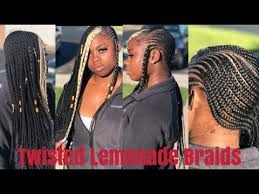 Box braids are sectioned into square or rectangular partitions. Twisted Lemonade Braids Xtrend Hair Youtube
