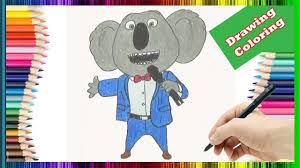 Learn How To Draw And Color Buster Moon Sing Movie Coloring Pages Sing Movie Coloring Pages Learn To Draw