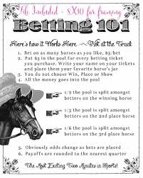 Kentucky Derby Party Printable Betting Sheets By