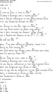 Landslide Possibly My Theme Song Seems To Always Fit My Life Guitar Guitar Chords For Songs Lyrics And Chords Ukulele Music