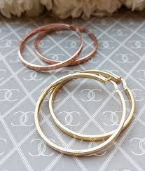 Large Statement Hoop Earrings In 9ct Rose Or Yellow Gold