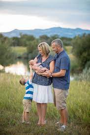 Young Family Of 4 Outdoor Photography Redrock Portrait Design Colorado Family Photographer Summer Portrait Design Summer Family Photos Denver Photographers