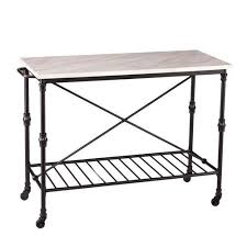 Shop modern living, dining, office, and bedroom furniture at west elm®. Boston Loft Furnishings Black Metal Base With Faux Marble Top Kitchen Cart 21 In X 48 5 In X 34 25 In Lowes Com Marble Kitchen Island Kitchen Marble Rolling Kitchen Island