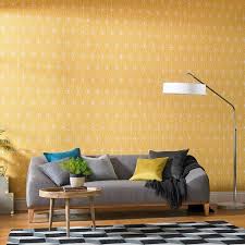 Graham Brown Prism Yellow Wallpaper In 2020 Yellow Wallpaper Wallpaper Living Room Elegant Geometric Wallpaper