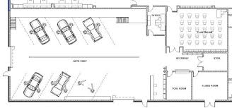 House Plan Automotive Shop Floor Unique Plans Craftsman Bungalow Auto Notes Bays For Work One Overhead Automotive Shops Auto Service Center Auto Service