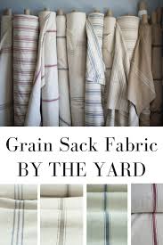 Grain Sack Fabric By The Yard For Farmhouse Decor Projects Great Fabric For Pillows Slipcovers Uphols Grain Sack Fabric Farmhouse Fabric Handmade Home Decor