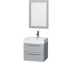 Amare 23 In W X 19 In D Vanity In Dove Single Sink Bathroom Vanity Wall Mounted Vanity Single Bathroom Vanity