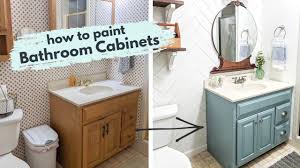 Painting a bathroom vanity before and after. How To Paint Bathroom Cabinets Secrets For A Perfect Finish Youtube