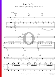One more round (free fire booyah day theme song). Love Is Fire Sheet Music Piano Voice Guitar Pdf Download Streaming Oktav