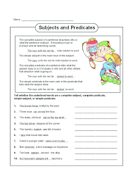 Sorting Nouns Activity Kidspressmagazine Com Subject And Predicate Worksheets Simple 3rdrade Astonishing Jaimie Bleck