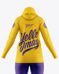 Download Women S Sport Suit Mockup Back View In Apparel Mockups On Yellow Images Object Mockups