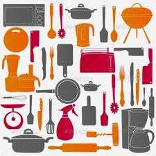 Vector Illustration Of Kitchen Tools For Cooking Vui Nhộn