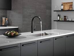 Maybe a touch technology faucet? Delta Keele Black Kitchen Faucet With Pull Down Sprayer Kitchen Sink Faucet Faucets For Kitchen Sinks Single Handle Magnetic Docking Spray Head Matte Black 19824lf Bl Pricepulse