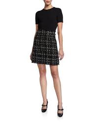 Charrad Metallic Boucle Dress In Black Combo Dress Chic Dress Style Ted Baker London