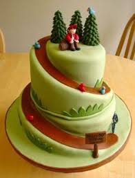 Cut it in half, then move the halves apart with the edges still touching. 70 Mountaineering Cakes Ideas Cake Cupcake Cakes Mountain Cake