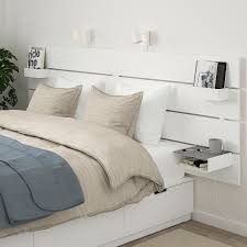 Nordli Bed With Headboard And Storage White Queen Ikea Headboards For Beds White Headboard Ikea Headboard