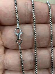 Round Box Chain 1 5mm Round Box Chain Sterling Silver Chain Etsy Sterling Silver Chains Silver Chain Genuine 925 Sterling Silver