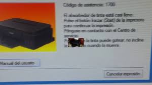 Have any canon pro10s users received an error code 1700 which is caused by 'the ink absorber is almost full'? Solucion Error 1700 Impresora Canon G2100 Youtube