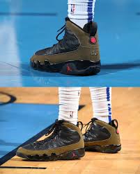Mike Scott Air Jordan 9 Olive Air Jordans Boots Shoes Sneakers