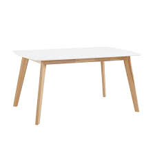 Find furniture & decor you love at hayneedle, where you can buy online while you explore our room designs and curated looks for tips, ideas & inspiration to help you along the way. Welwick Designs 6 Person Mid Century Modern Wood Dining Table White Natural The Home Depot Canada