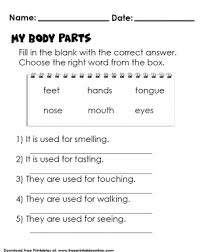 Practise parts of the body words with this song about a magic spell. Learn Parts Of The Body Kids Pre School Worksheet