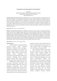 During this time, muslims are forbidden to fight; Pdf Tradisi Bulan Muharam Di Indonesia