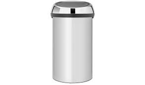 Our roll top bread bin has a flat top, so you can store canisters etc. Buy Brabantia 60 Litre Touch Top Bin Metallic Grey Kitchen Bins Argos