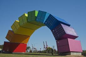 Popular Freo Rainbow Arch Container Design Shipping Container Installation Art