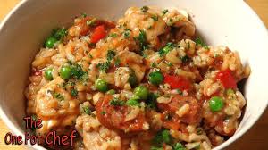 Easy Chicken And Chorizo Risotto One Pot Chef Youtube Chicken And Chorizo Risotto Risotto Recipes Sausage Risotto Recipe