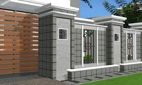 Pagar besi horizontal setengah tembok. 50 Contoh Pagar Rumah Minimalis Modern Model Dan Gambar Desain