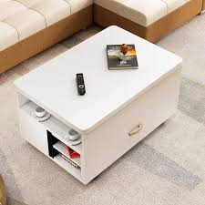 Check spelling or type a new query. Vintage Lift Top Coffee Table Set With Storage Stools Extendable In White