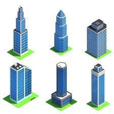 Low Poly Cityscape Pack 3d Model Low Poly Minecraft Modern City Minecraft City Buildings