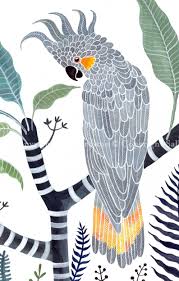 Australia Wall Art Cockatoo Black Cockatoo Large Wall Art Eucalyptus Bird Lover Gift Hollywood Regency Parrots Tropical Botanical Art Dog Canvas Painting Cockatoo