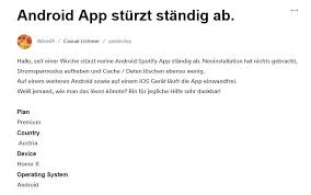 Ich werd mal nach updates gucken, gehen dadurchvalle daten verloren?? Gelost Spotify Android App Sturzt Standig Ab Beheben