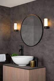 lucide jesse wall light bathroom 1xg9 ip44 black lamparas para bano luces para banos decoracion del bano
