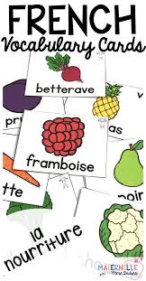 French Food Vocabulary Cards Use These Cards In Tons Of Different Ways To Help Your Students Learn Food Nutri Word Wall Cards Learn French Vocabulary Cards
