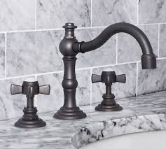 And the most common ones are single handle bathroom faucet and two handle bathroom faucet. Mercer Cross Handle Widespread Bathroom Sink Faucet Pottery Barn