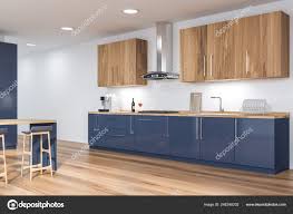kitchen corner with blue countertops